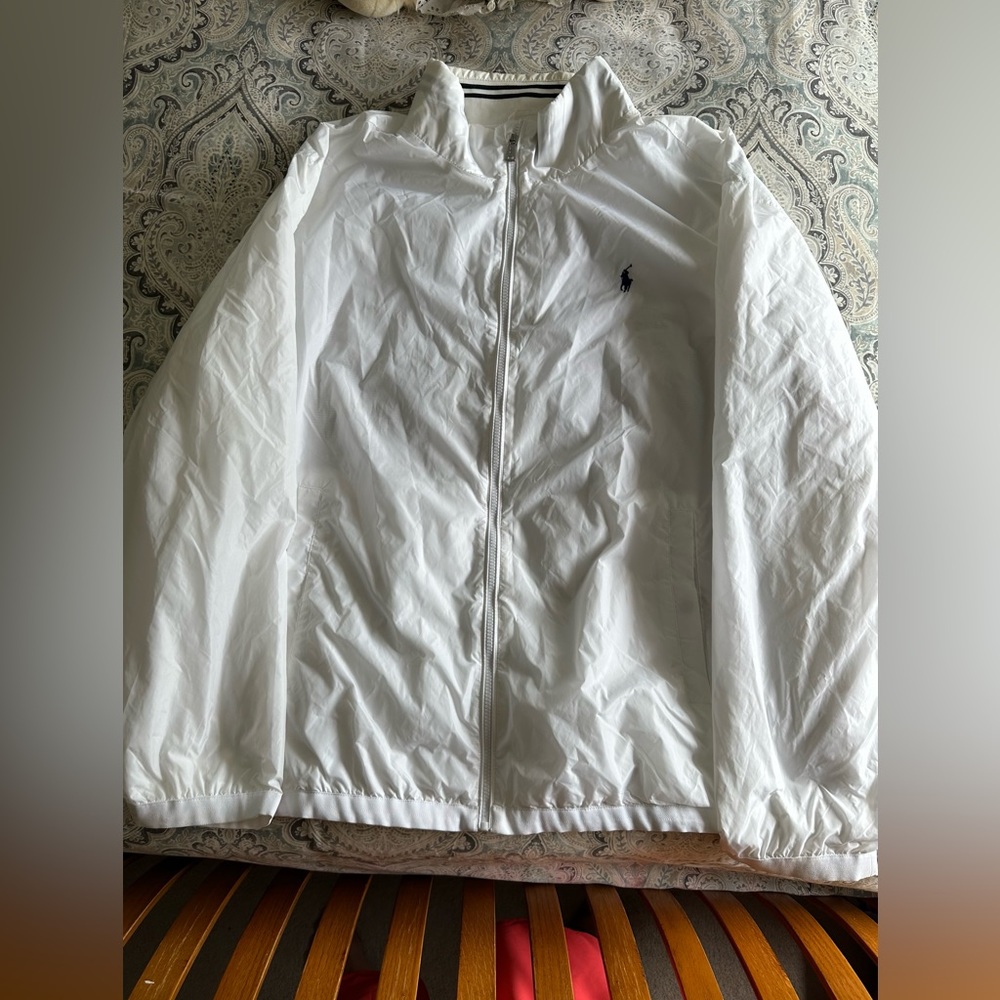 Pop Ralph Lauren windbreaker jacket size 3XLT white. Worn 3x